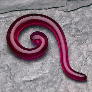 Detail View 1 of A Pair of Claw Hook Acrylic Ear Gauge Taper Hanger-Purple